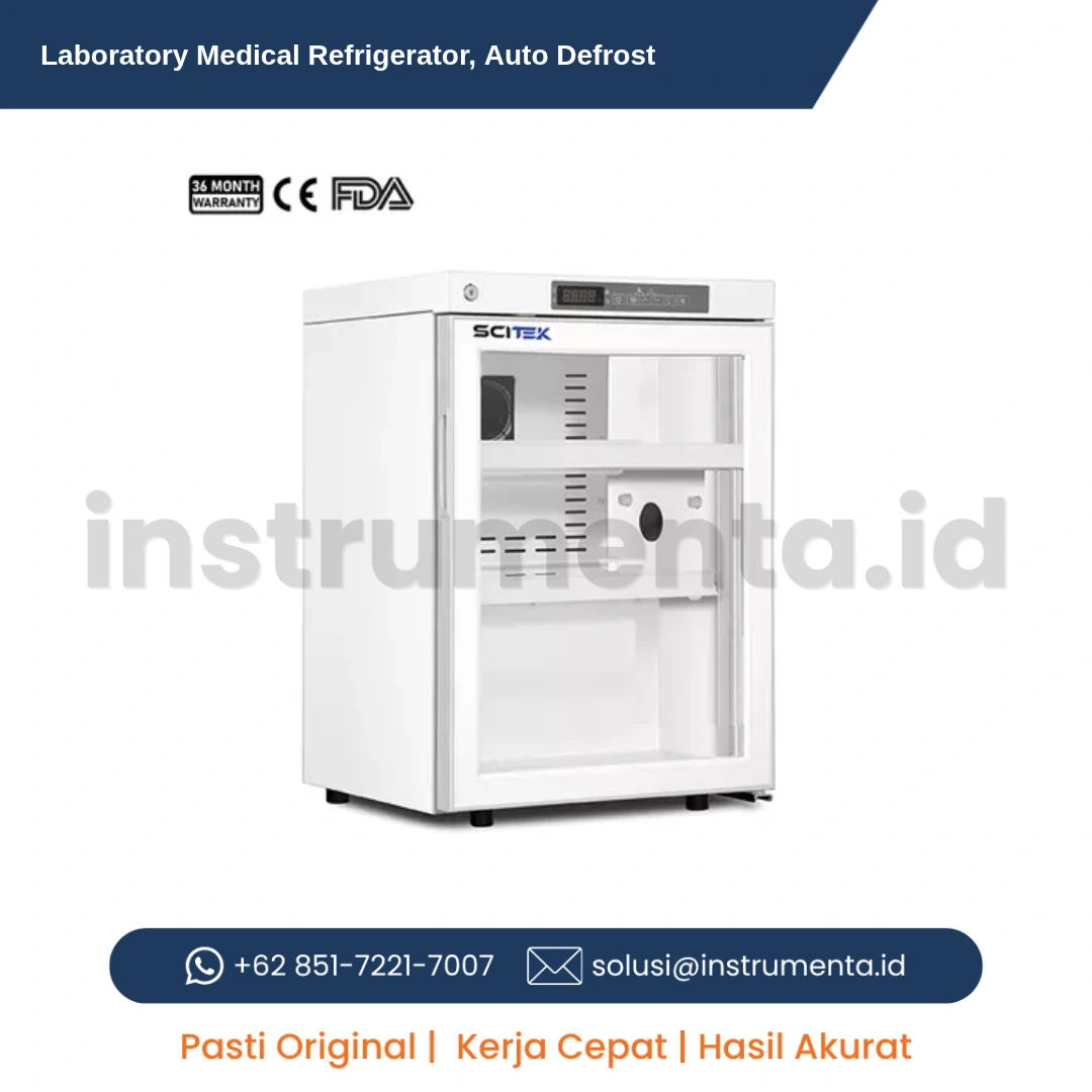 Laboratory Medical Refrigerator Scitek Mini Kulkas Farmasi Laboratorium Medis Auto Defrost 2°C s/d 8°C untuk Vaksin dan Reagen